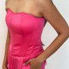 Western-Wear Urban Suburban | Pink Satin Corset Top