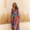 Fashion-Wear Urban Suburban | Multi Colour Skirt Set With Cape