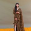 Fashion-Wear Urban Suburban | Brown Ikkat Slit Saree Set