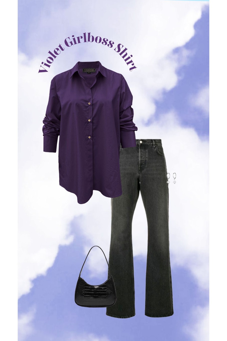 Western-Wear Urban Suburban | Violet Oversized Shirt In Poplin