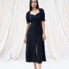 Western-Wear Urban Suburban | Black Midi Dress