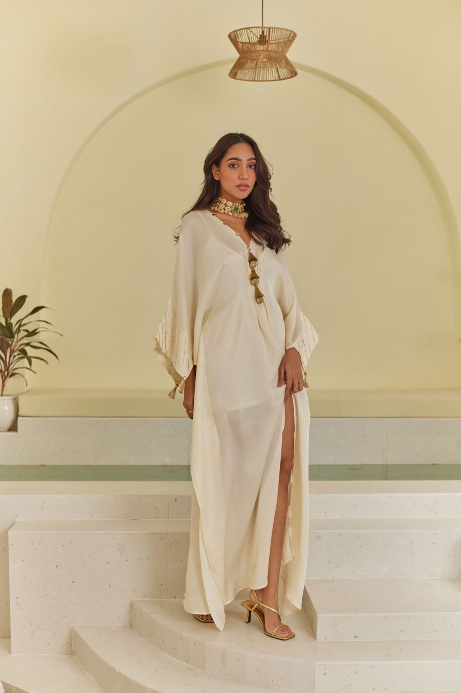 Fashion-Wear Urban Suburban | Cream Kaftan