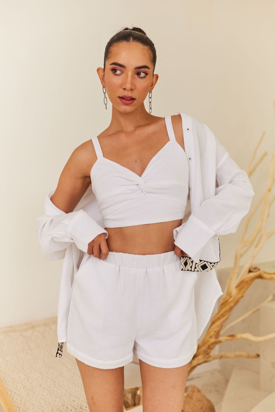 Western-Wear Urban Suburban | White Cotton Set