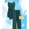 Western-Wear Urban Suburban | Rama Green Pleated Top & Pants Set