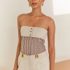 Western-Wear Urban Suburban | Tube Top With Contrast Detail