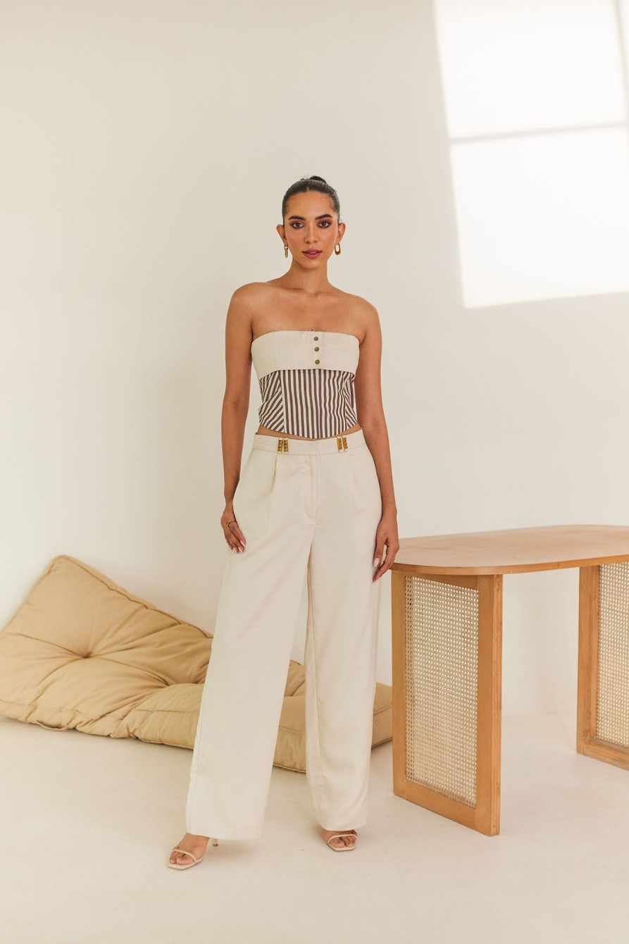 Western-Wear Urban Suburban | Tube Top With Contrast Detail