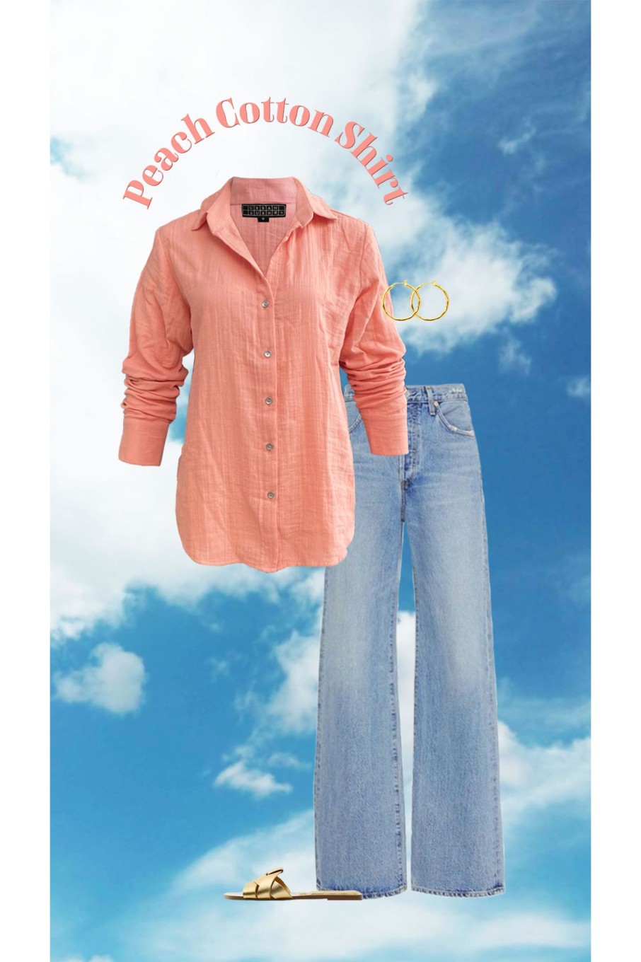 Western-Wear Urban Suburban | Peach Cotton Shirt