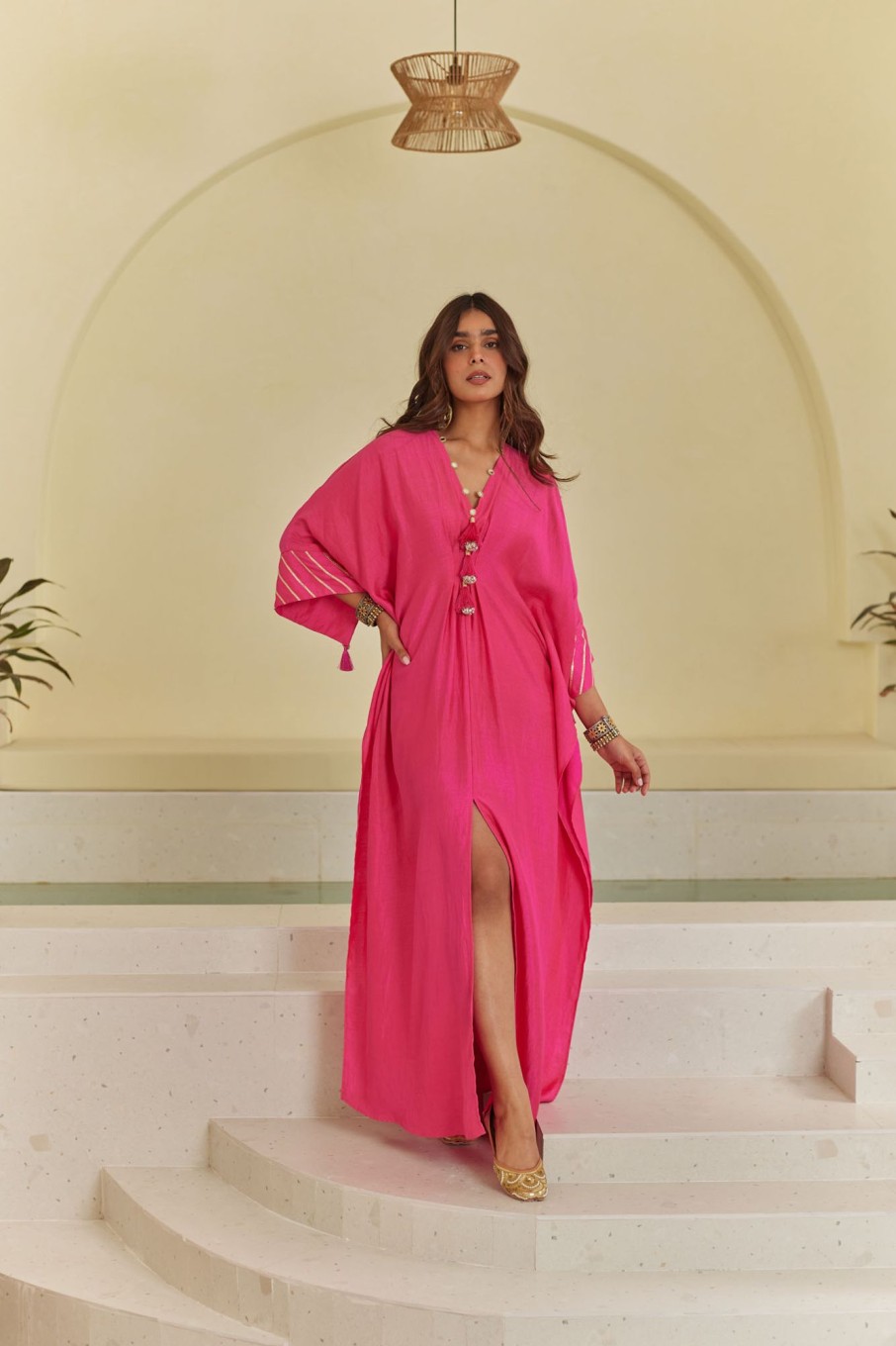 Fashion-Wear Urban Suburban | Pink Kaftan