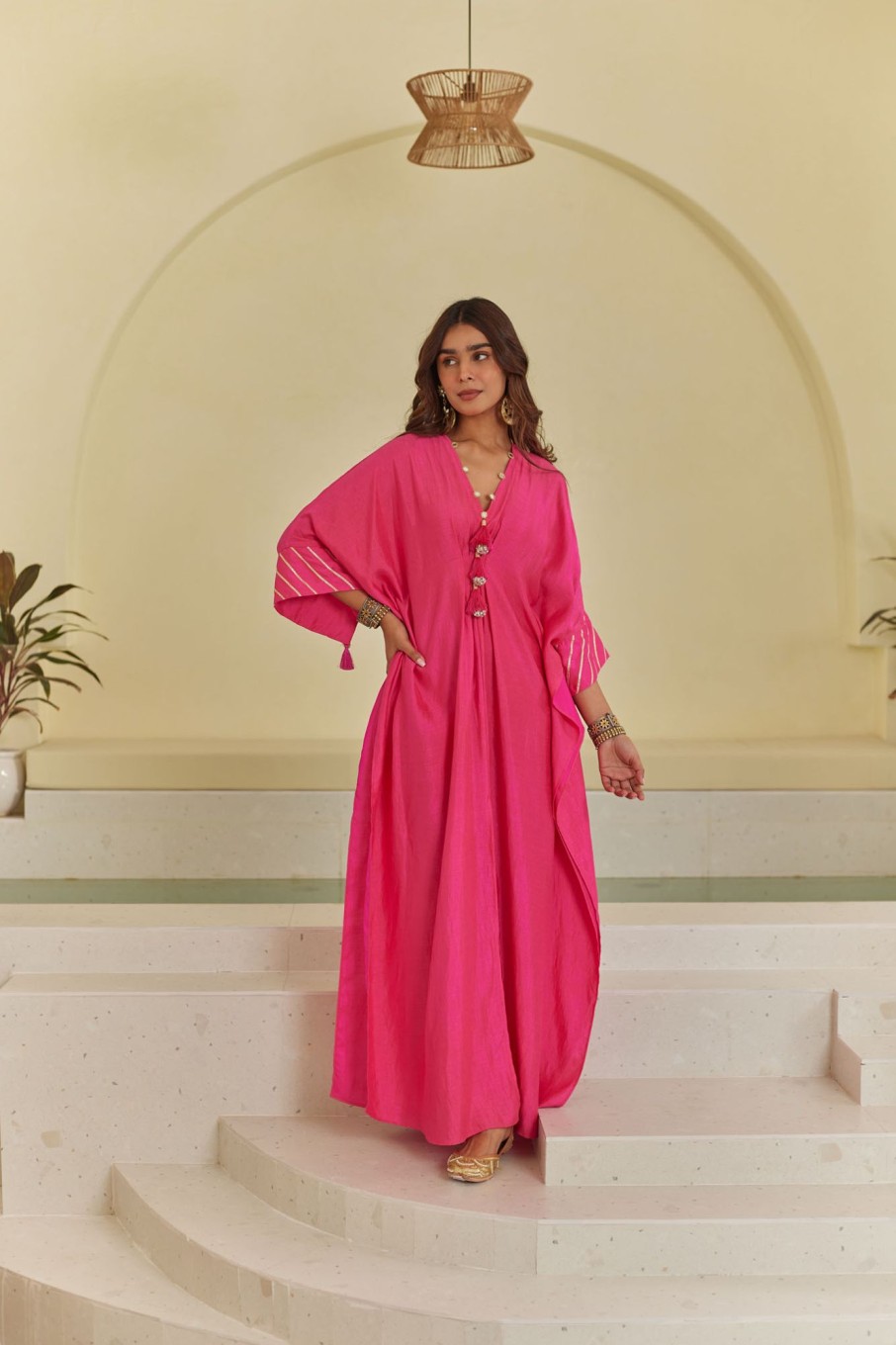 Fashion-Wear Urban Suburban | Pink Kaftan