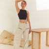 Western-Wear Urban Suburban | Black Knit Tank Top & Patiala Pants Set