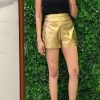 Western-Wear Urban Suburban | Golden Shimmer Shorts