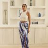 Western-Wear Urban Suburban | Tie & Dye Wrap Skirt And White Top Set