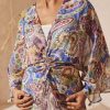 Western-Wear Urban Suburban | Multicolour Semi-Sheer Long Kaftan