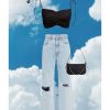 Western-Wear Urban Suburban | Black Tie-Up Crop Top