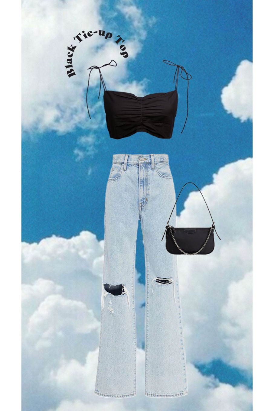 Western-Wear Urban Suburban | Black Tie-Up Crop Top