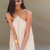 Fashion-Wear Urban Suburban | Golden Lurex Lines Short Dress