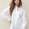 Western-Wear Urban Suburban | White Shirt With Statement Sleeves