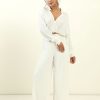 Western-Wear Urban Suburban | White Cotton Crepe Set