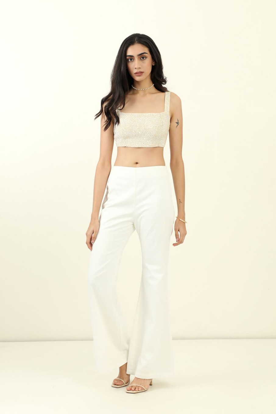 Western-Wear Urban Suburban | White Bell Bottom Pants