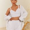 Western-Wear Urban Suburban | White Cotton Top & Shorts Set