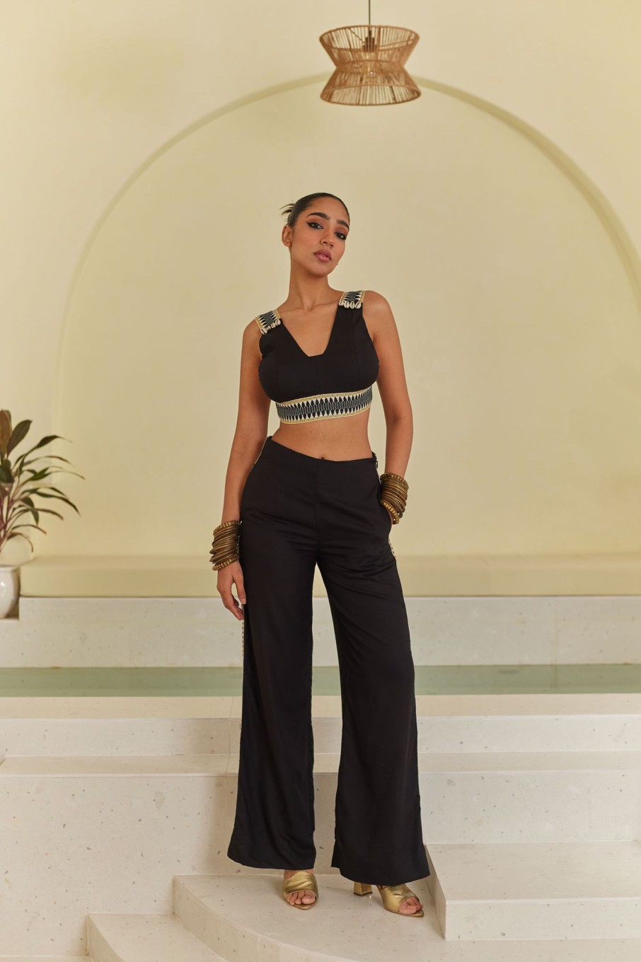 Fashion-Wear Urban Suburban | Black Linen Pants