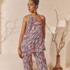 Western-Wear Urban Suburban | Printed Flared Pants With Pockets