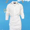 Western-Wear Urban Suburban | White Short Shirt Dress