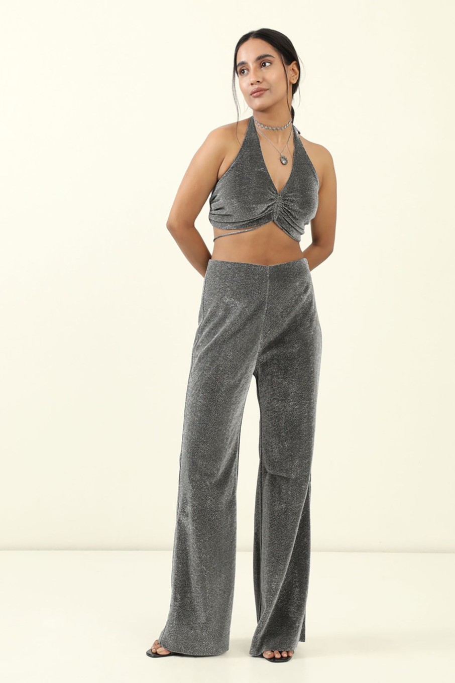 Western-Wear Urban Suburban | Grey Shimmer Pants